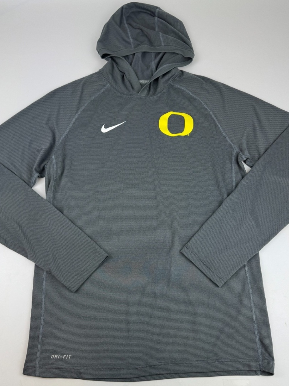 Nike Dri-fit Mens Size M Long Sleeve Lightweight Oregon Ducks Hoodie